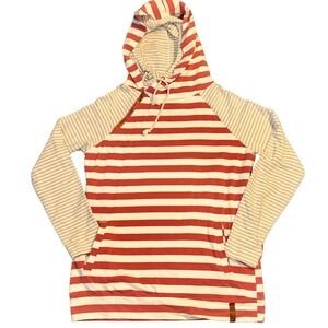 Ampersand Avenue Double Hooded Sweatshirt XL Striped Hoodie